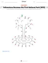 Yellowstone Becomes the First National Park (1872) printable worksheet preview