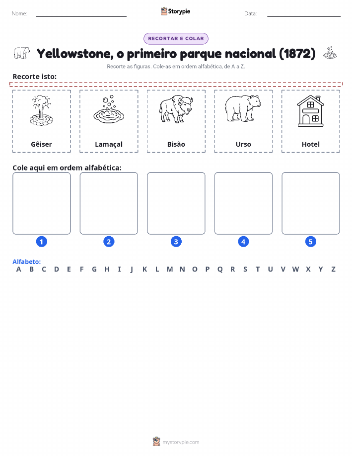Recortar & Colar Alfabeto