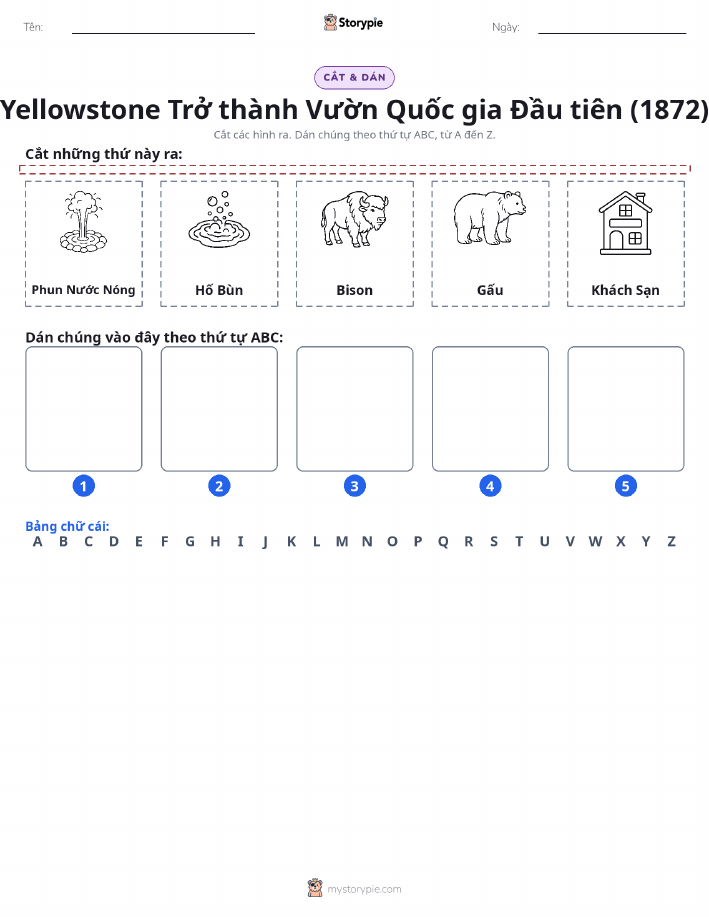 Cắt & Dán Chữ Cái