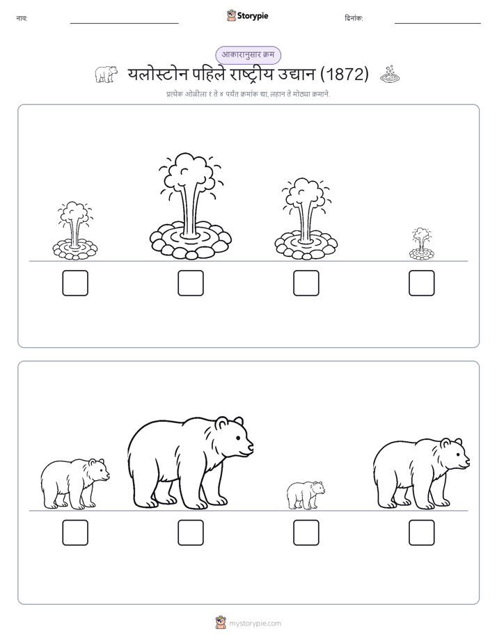 आकार क्रम