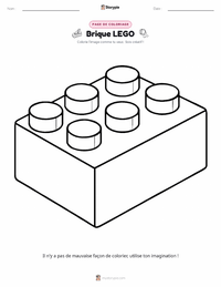 Page de coloriage Brique LEGO pour les enfants