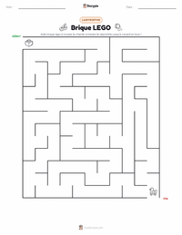 Aperçu de la feuille de travail imprimable Brique LEGO
