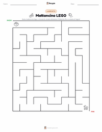 Anteprima della scheda stampabile di Mattoncino LEGO