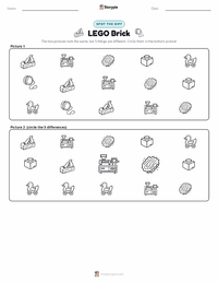 LEGO Brick printable worksheet preview