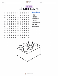 LEGO Brick printable worksheet preview