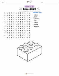 Aperçu de la feuille de travail imprimable Brique LEGO