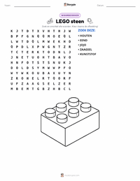 LEGO steen afdrukbare werkblad voorbeeld