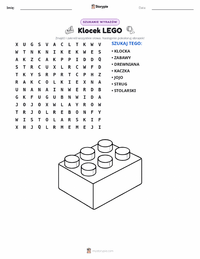 Podgląd drukowalnego arkusza ćwiczeń Klocek LEGO