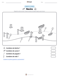Aperçu de la feuille de travail imprimable Navire