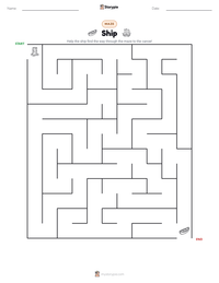 Ship printable worksheet preview