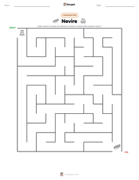 Aperçu de la feuille de travail imprimable Navire
