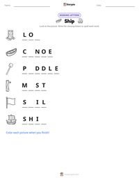 Ship printable worksheet preview