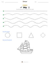 Ship printable worksheet preview