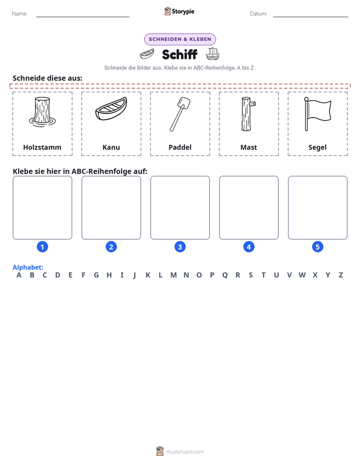 Schneiden & Einfügen Alphabet