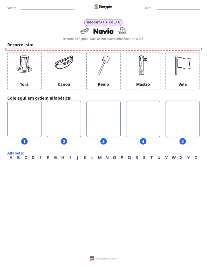 Recortar & Colar Alfabeto