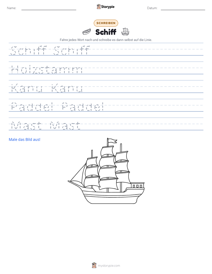Schreibübung