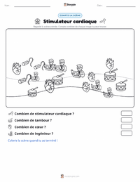 Aperçu de la feuille de travail imprimable Stimulateur cardiaque