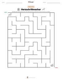 Herzschrittmacher druckbare Arbeitsblatt Vorschau