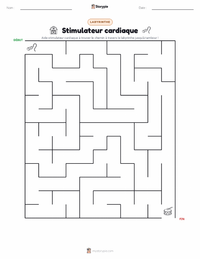 Aperçu de la feuille de travail imprimable Stimulateur cardiaque