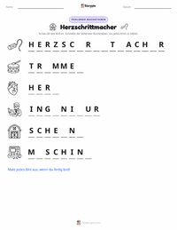 Herzschrittmacher druckbare Arbeitsblatt Vorschau
