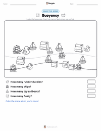 Buoyancy printable worksheet preview