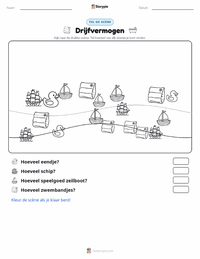 Drijfvermogen afdrukbare werkblad voorbeeld