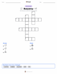 Buoyancy printable worksheet preview