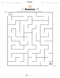 Buoyancy printable worksheet preview