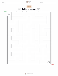Drijfvermogen afdrukbare werkblad voorbeeld
