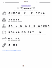 Podgląd drukowalnego arkusza ćwiczeń Wyporność