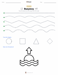 Buoyancy printable worksheet preview