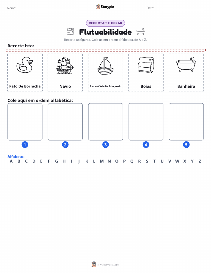 Recortar & Colar Alfabeto