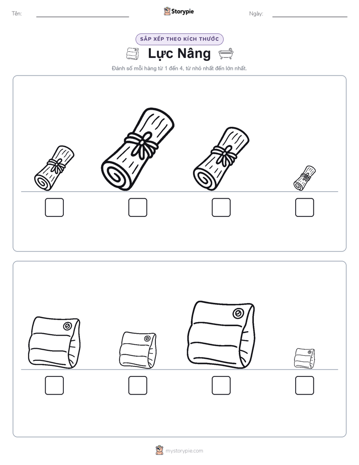 Thứ Tự Kích Thước