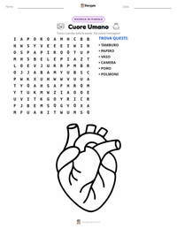 Anteprima della scheda stampabile di Cuore Umano
