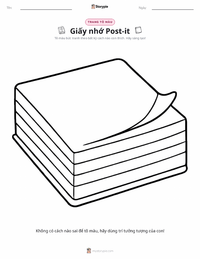 Trang tô màu Giấy ghi chú Post-it cho trẻ em