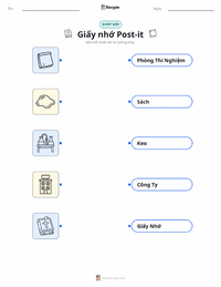 Tài liệu in sẵn Giấy ghi chú Post-it cho trẻ em