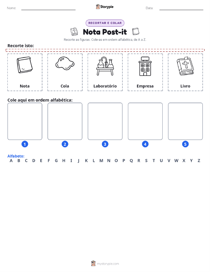 Recortar & Colar Alfabeto