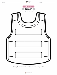 Página para colorear de Kevlar para niños