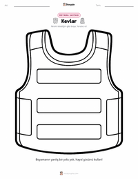 Kevlar çocuklar için boyama sayfası
