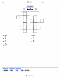 Kevlar printable worksheet preview