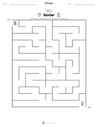 Kevlar printable worksheet preview