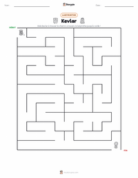 Aperçu de la feuille de travail imprimable Kevlar