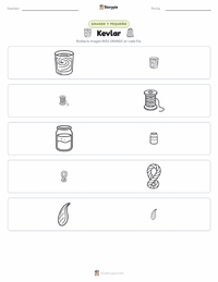 Vista previa de la hoja de trabajo imprimible de Kevlar