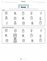 Prévia da folha de atividades imprimível Kevlar