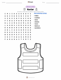 Vista previa de la hoja de trabajo imprimible de Kevlar