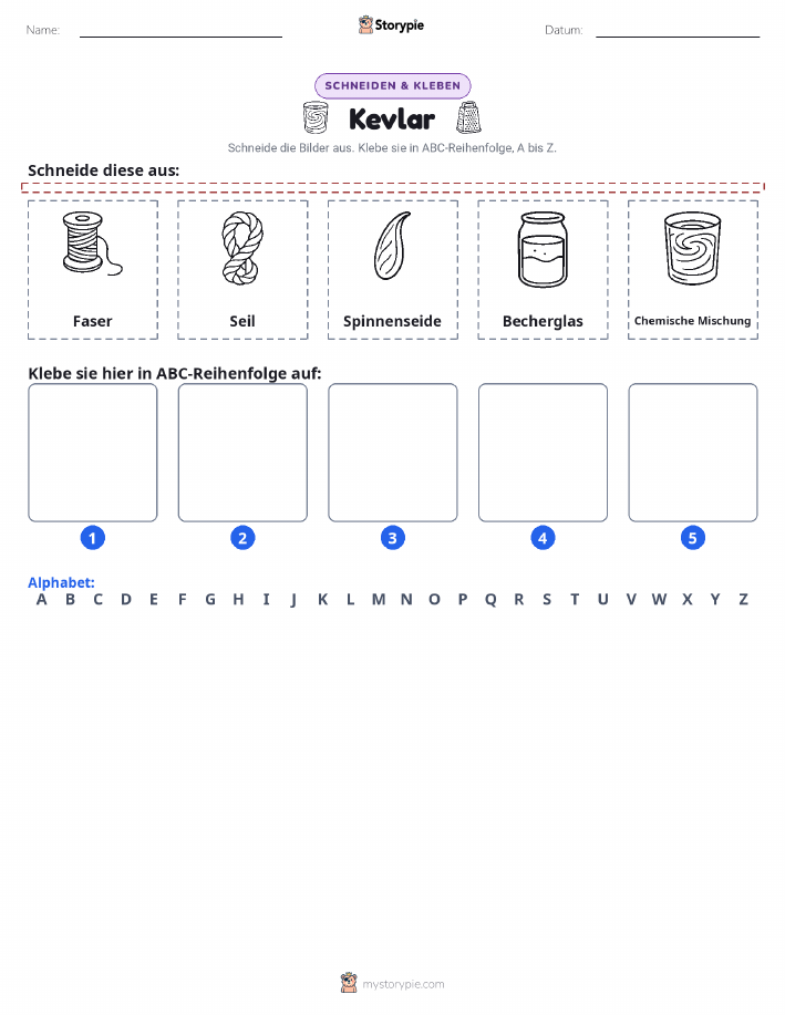 Schneiden & Einfügen Alphabet