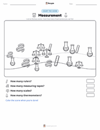 Measurement printable worksheet preview