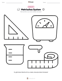Metrisches System druckbare Arbeitsblatt Vorschau