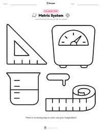 Metric System printable worksheet preview