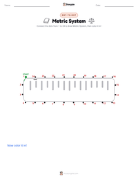 Metric System printable worksheet preview